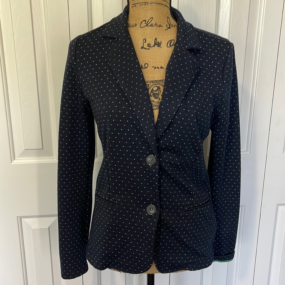 Yest Navy Blue Pattern Blazer - image 1